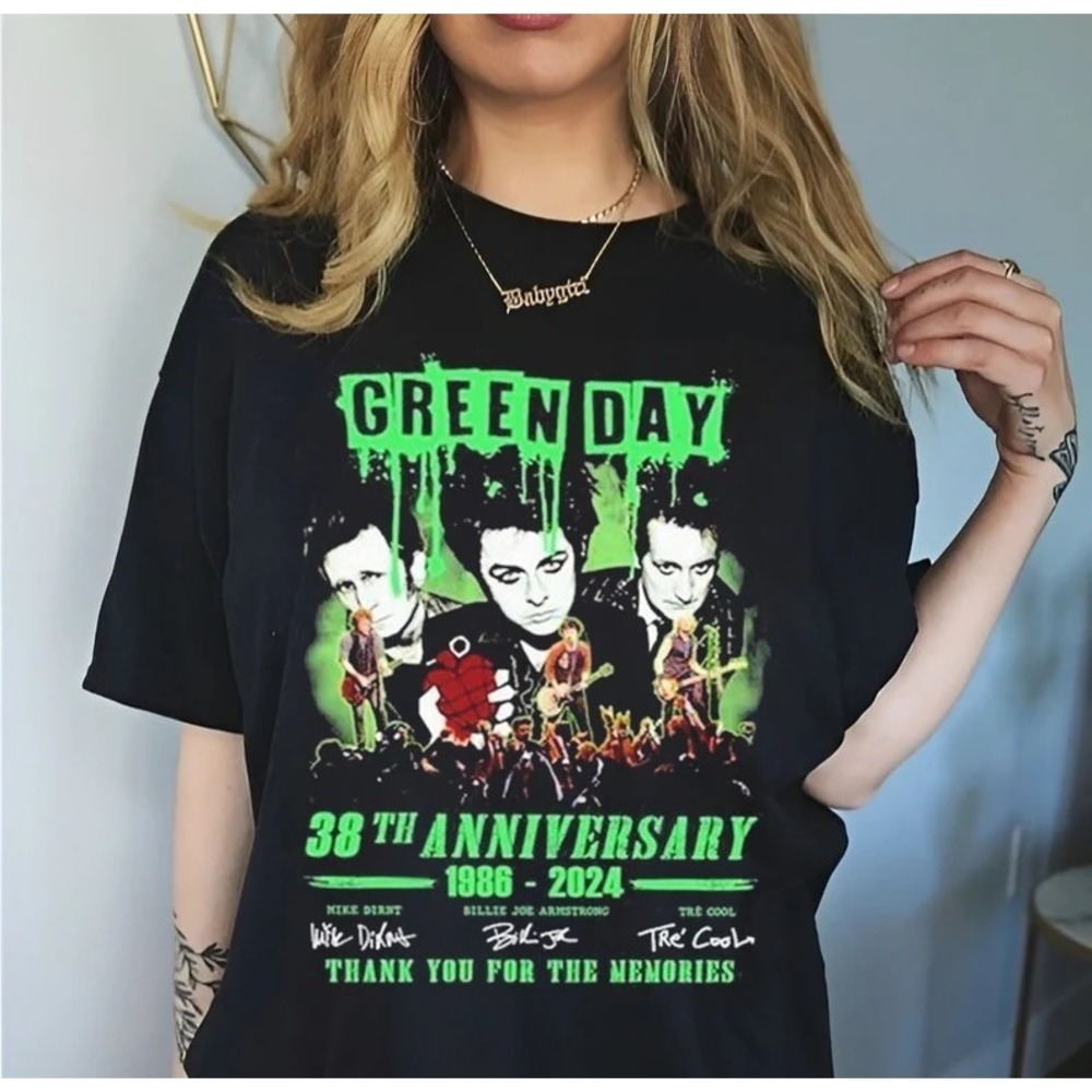 Green Day 38th Anniversary 1989 – 2024 Thank You For The Memories Shirt - Picture 1 of 4